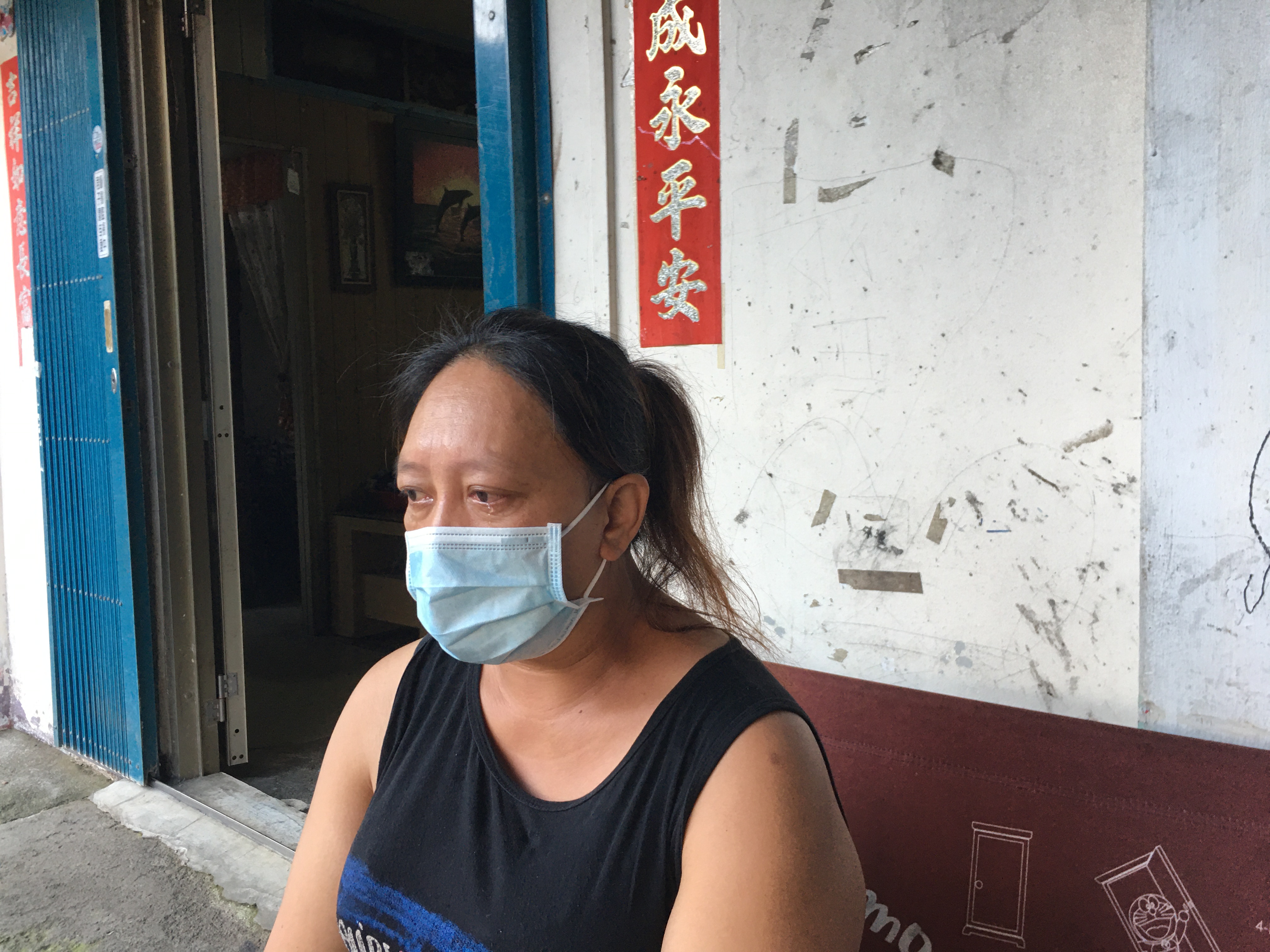 太太楊詩如掉淚憂心先生病況,「希望先生為了寶寶,加油把病治好。」向高彬攝 太太楊詩如掉淚憂心先生病況,「希望先生為了寶寶,加油把病治好。」向高彬攝