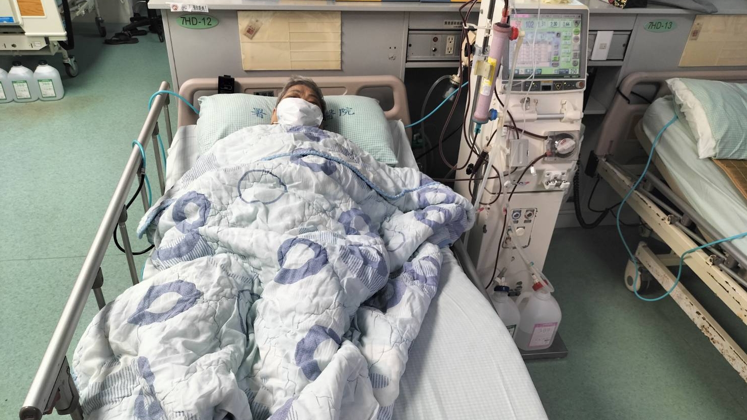 春妹婆每周需洗腎3次。(家屬提供) 春妹婆每周需洗腎3次。(家屬提供)